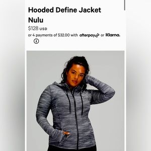 LULULEMON HOODED DEFINE